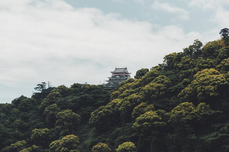梅雨時期に見られる熱海城の異世界感がすごい