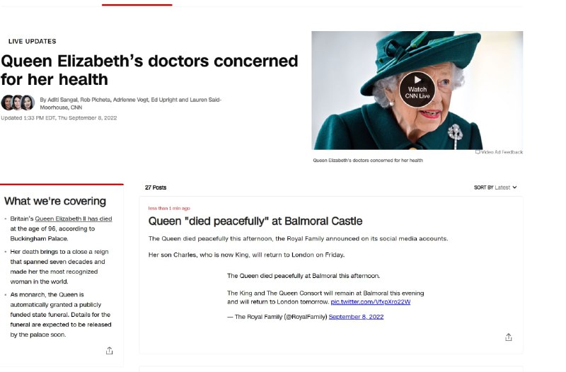 #政治 #新闻 Queen Elizabeth’s doctors concerned for her health Queen 