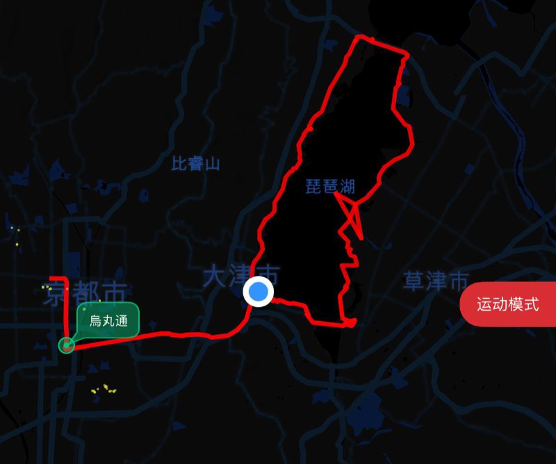 今天琵琶湖骑行五十公里