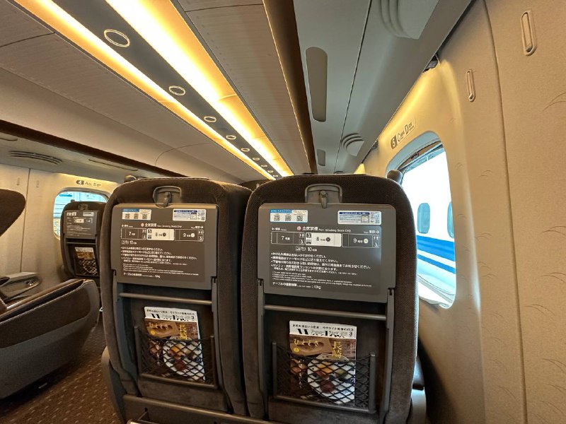 新幹線N700系電車で出発！