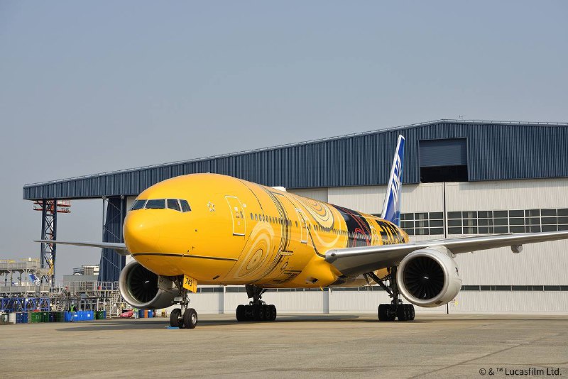 到廊桥才知道今天坐ANA星战主题飞机耶飞机广播还有特殊音效🤣到廊桥才知道今天坐ANA星战主题飞机耶飞机广播还有特殊音效🤣