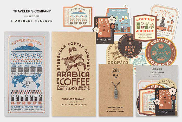 我最爱的手账品牌 TRAVELER'S notebook和我最爱的频频踩雷但仍是金星会员的星巴克联名出了一些贵的要死但设计真好看的无用周边
