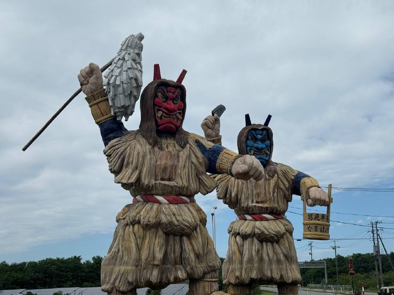 进入男鹿半岛的标志文化遗产太帅了